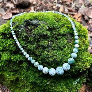 Jay King Tree Agate Graduated Necklace 17.5-20.5 adjustable